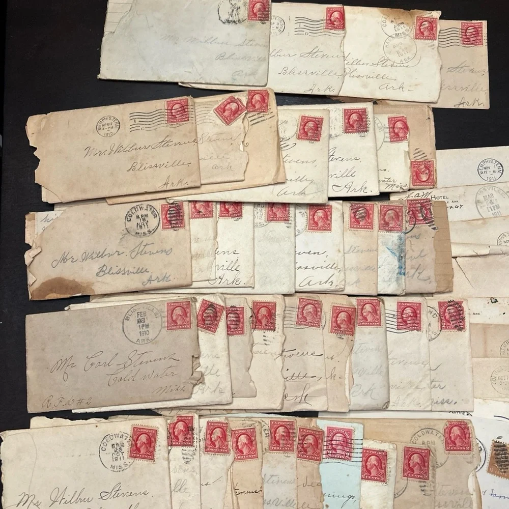 Vintage Stamped Envelopes Collection lot of 106 postmarked 1902-1960 - Picture 1 of 15